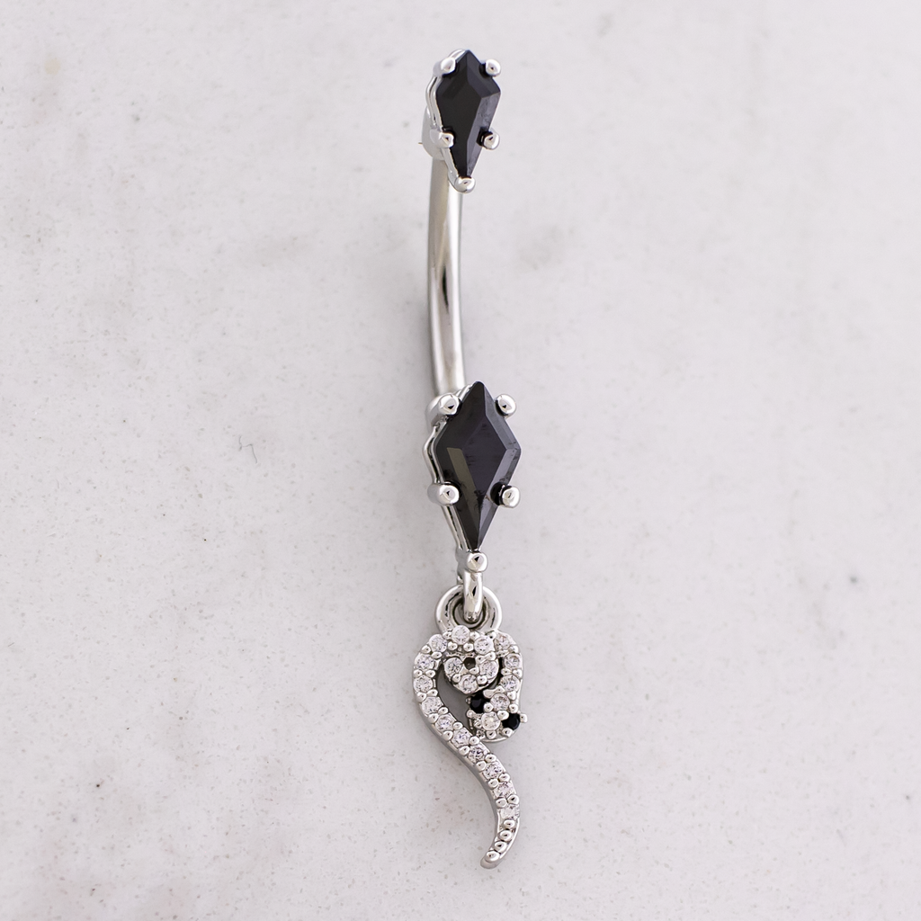 14G Kite w/ Snake Navel Barbell | Body Jewelry | Wiccan Center
