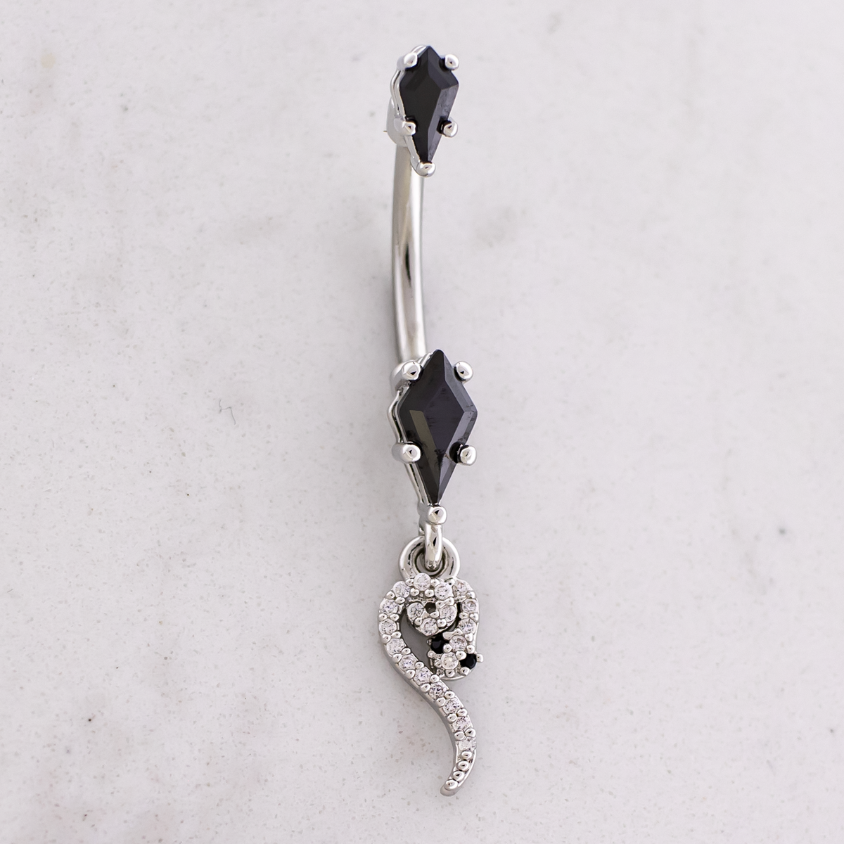 14G Kite w/ Snake Navel Barbell | Body Jewelry | Wiccan Center