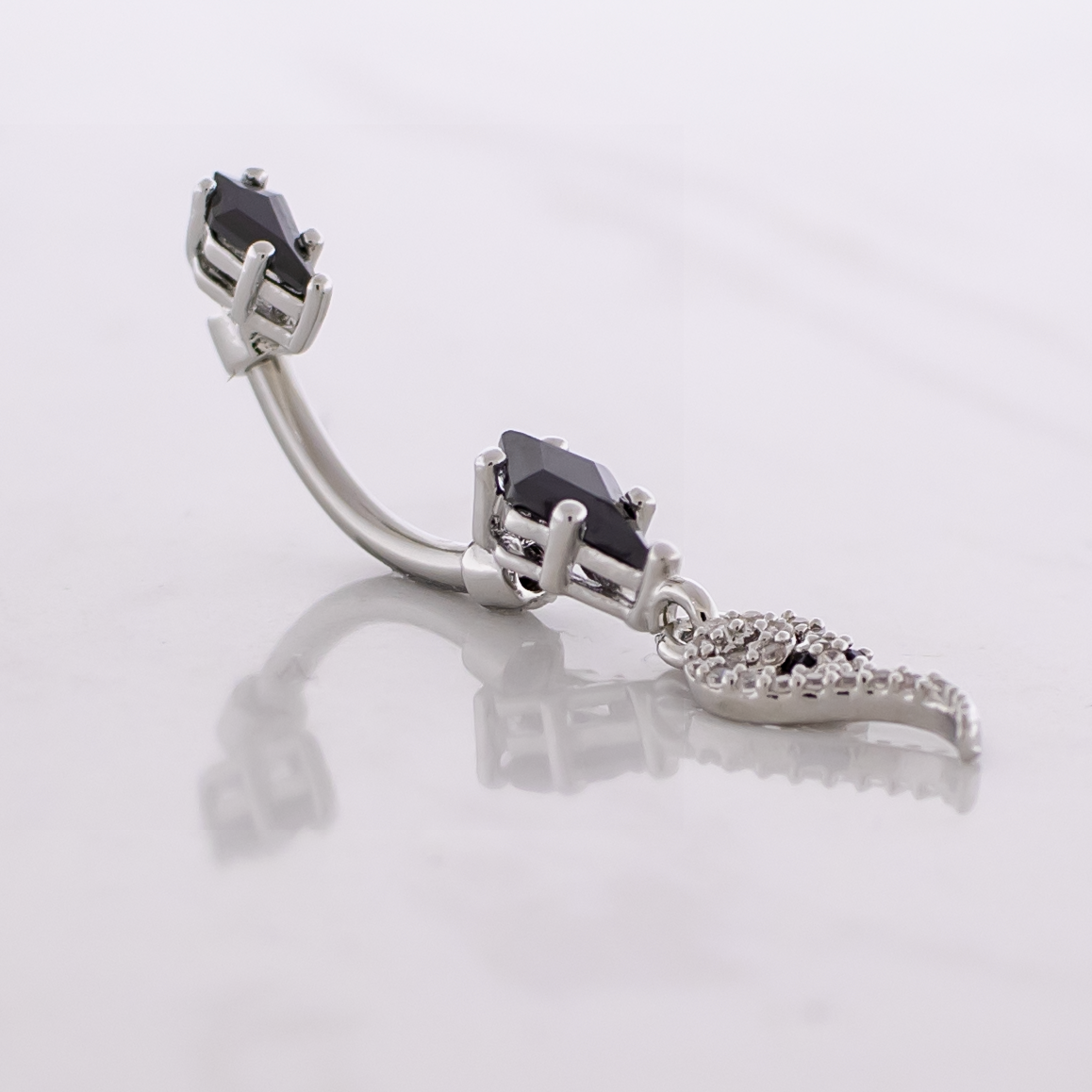 14G Kite w/ Snake Navel Barbell | Body Jewelry | Wiccan Center