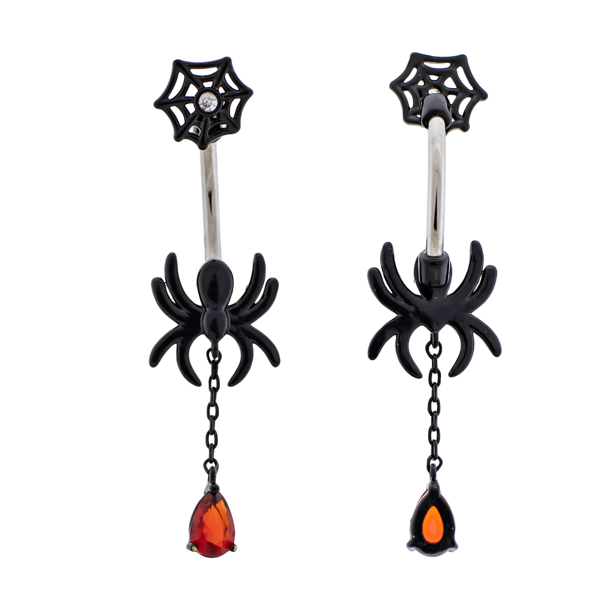14G Spider Chain Gem Navel Ring | Body Jewelry | Wiccan Center