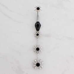 14G Coffin w/ Spider Dangle Navel Barbell | Body Jewelry | Wiccan Center