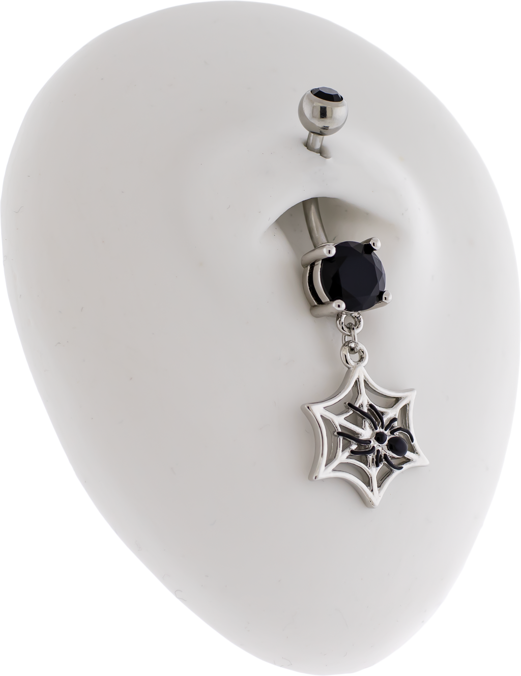 14G Spider w/ Spider Web Navel Barbell | Body Jewelry | Wiccan Center
