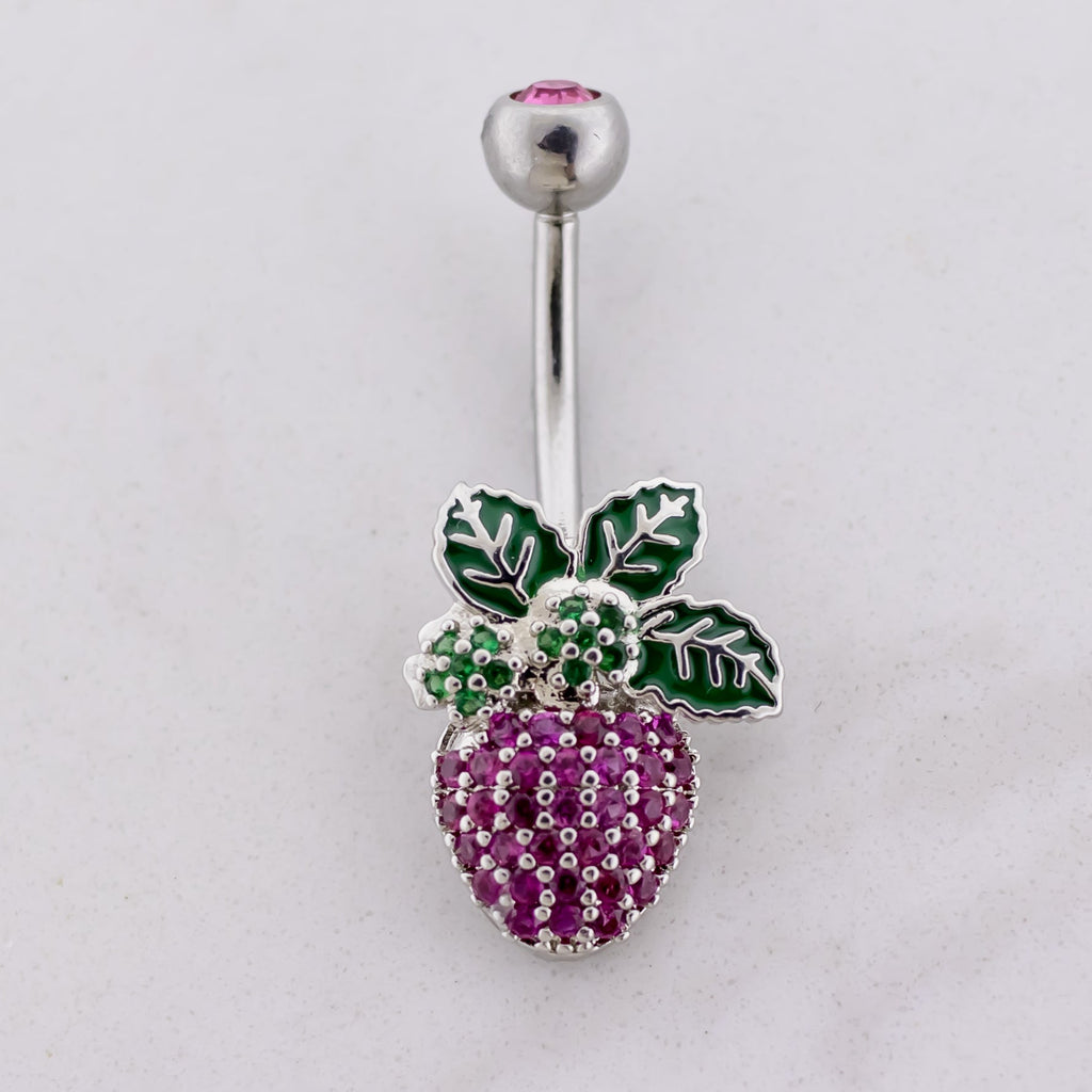 14G Gem Strawberry Navel Ring | Body Jewelry | Wiccan Center