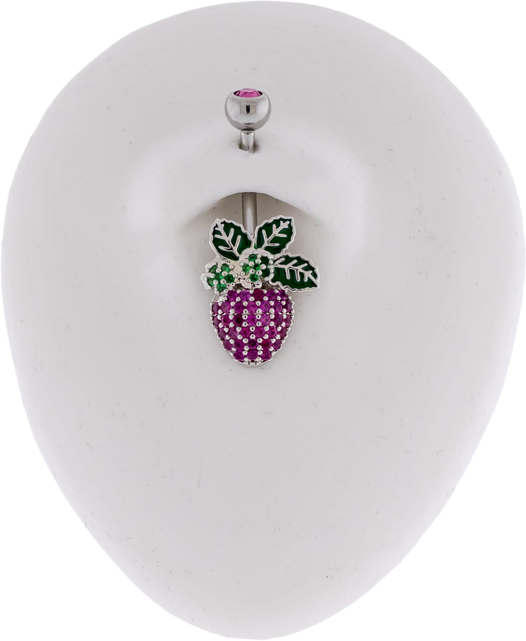 14G Gem Strawberry Navel Ring | Body Jewelry | Wiccan Center