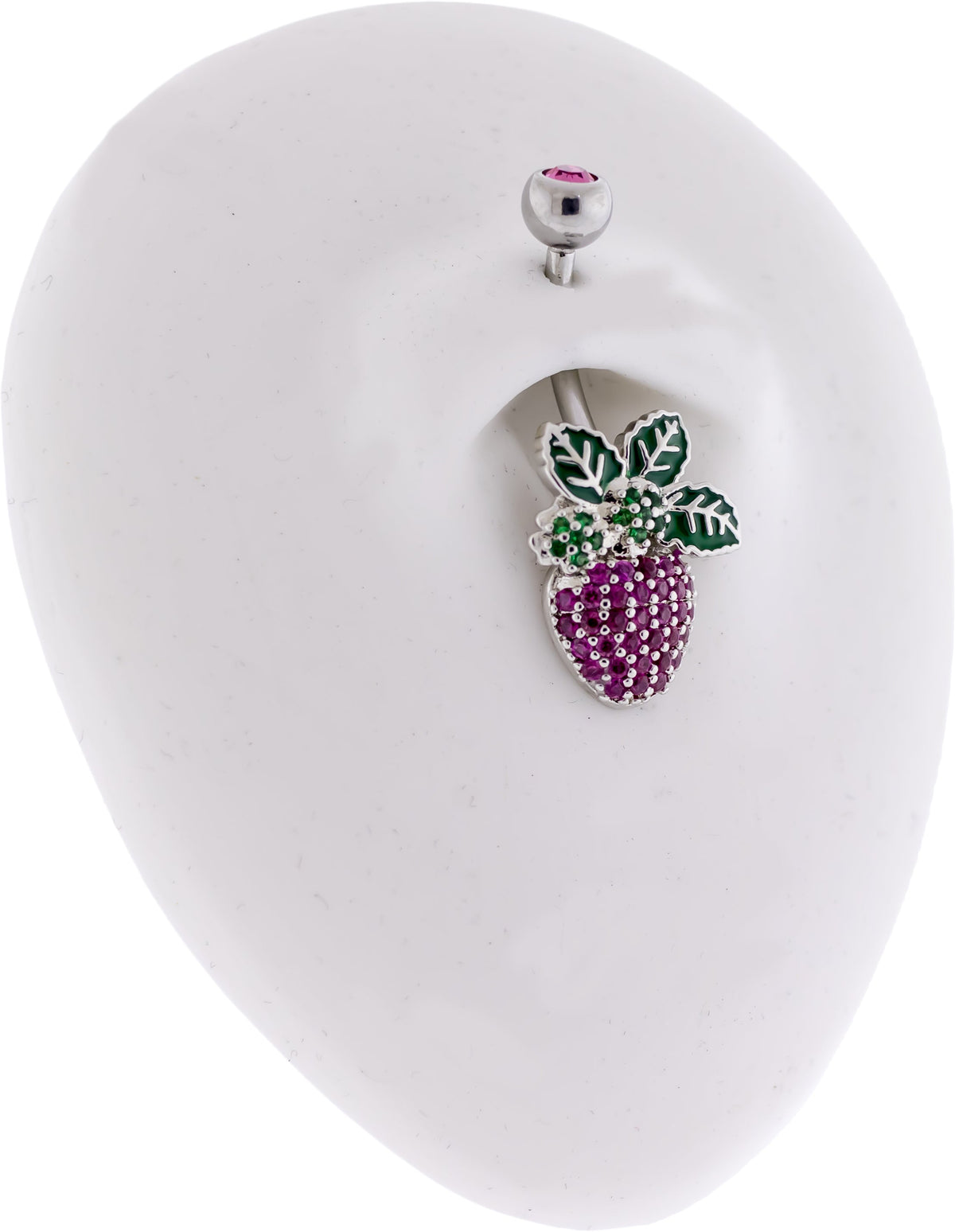 14G Gem Strawberry Navel Ring | Body Jewelry | Wiccan Center