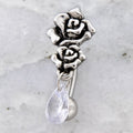 14G Rose Top Drop Navel Ring | | Wiccan Center