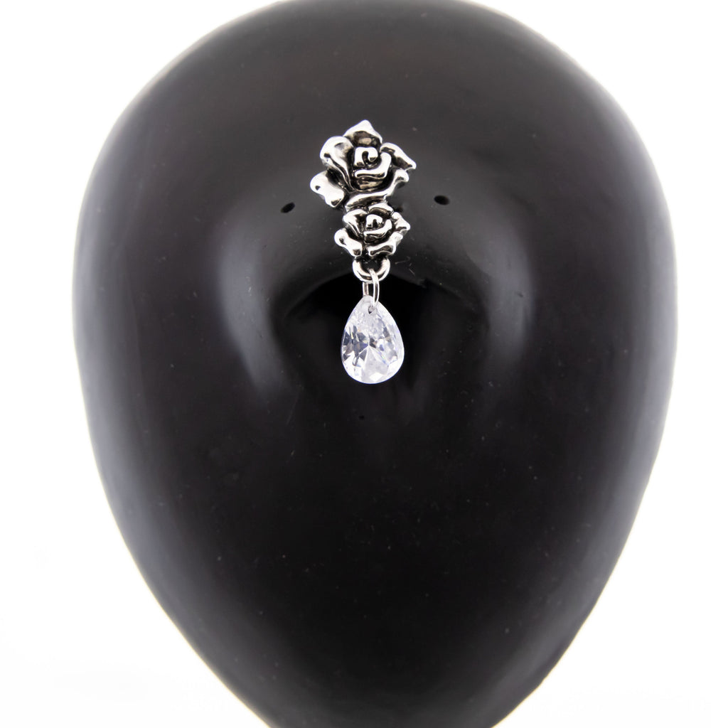 14G Rose Top Drop Navel Ring | | Wiccan Center