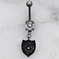 14G Black Celtic Design Navel Ring | | Wiccan Center