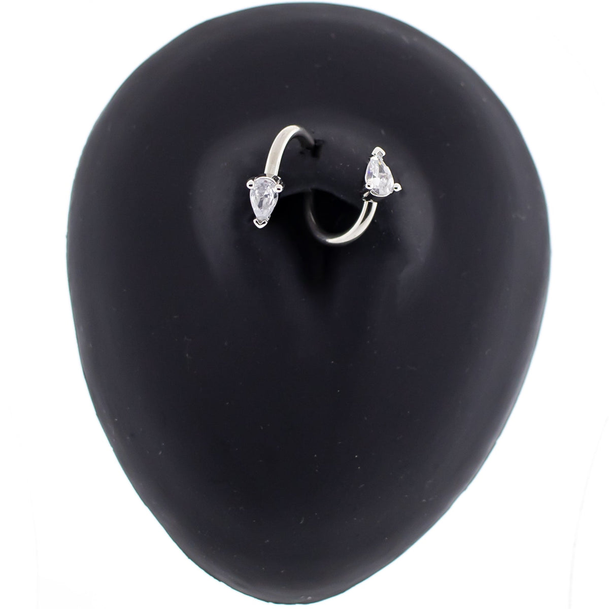 14G Twist Barbell With Teardrop Gem Navel Ring | | Wiccan Center