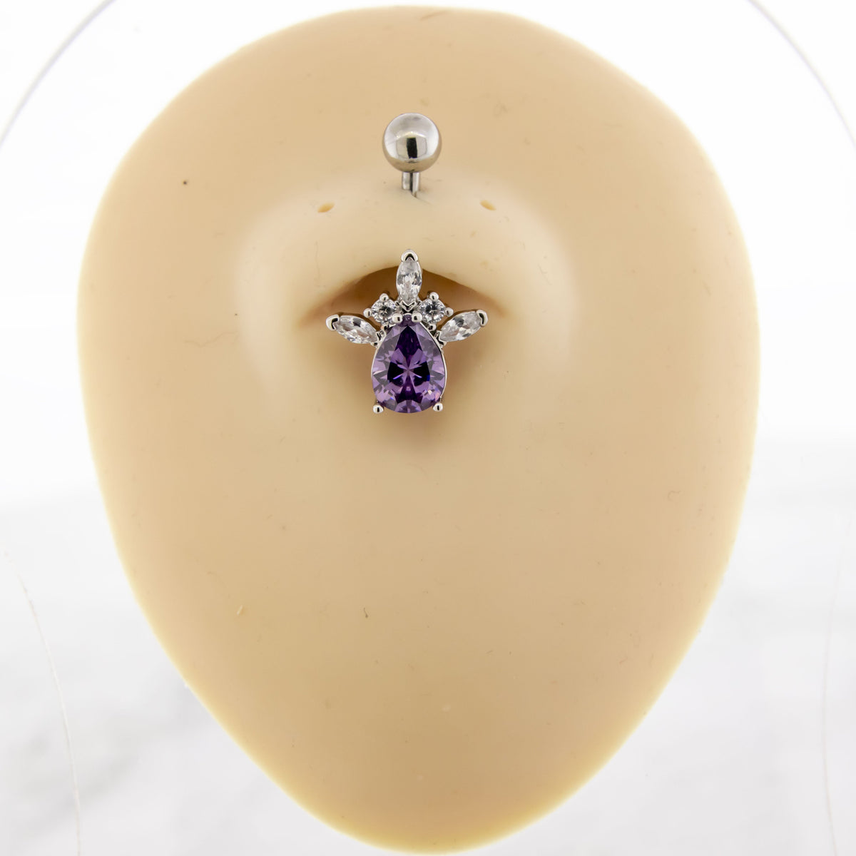 14G Marquise and Oval Gem Navel Ring | Body Jewelry | Wiccan Center