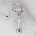 14G Snowflake Navel Ring | | Wiccan Center