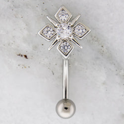 14G Snowflake Navel Ring | | Wiccan Center