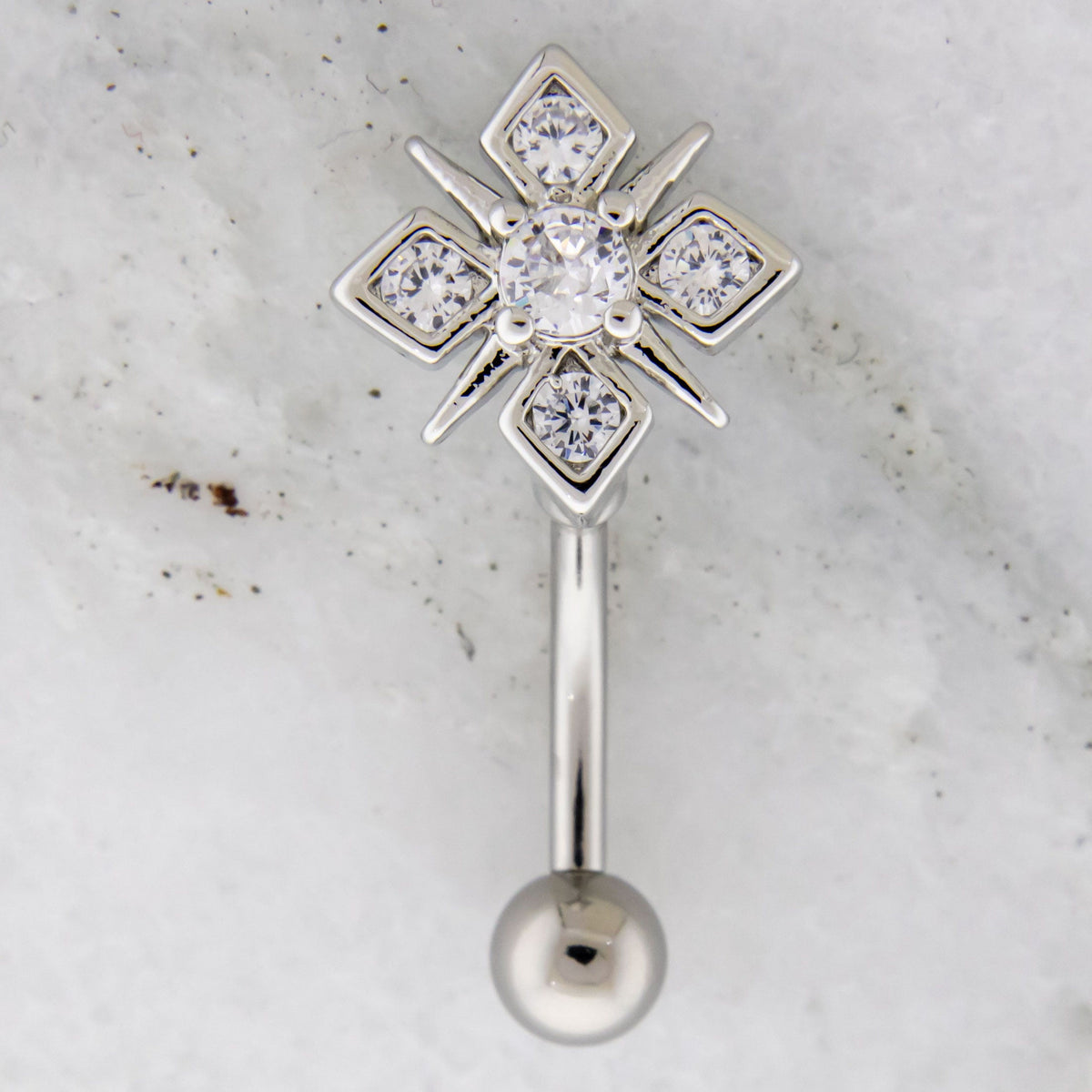 14G Snowflake Navel Ring | | Wiccan Center