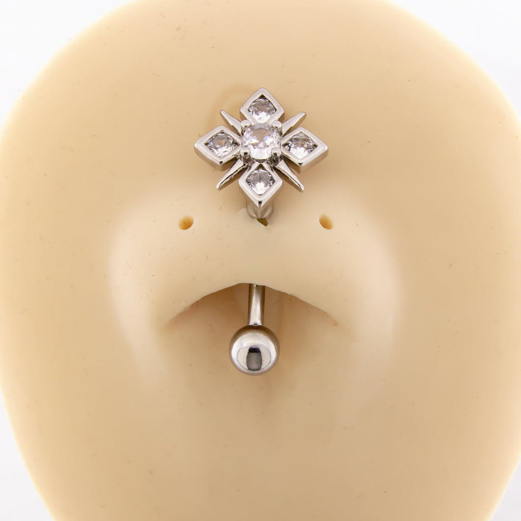 14G Snowflake Navel Ring | | Wiccan Center