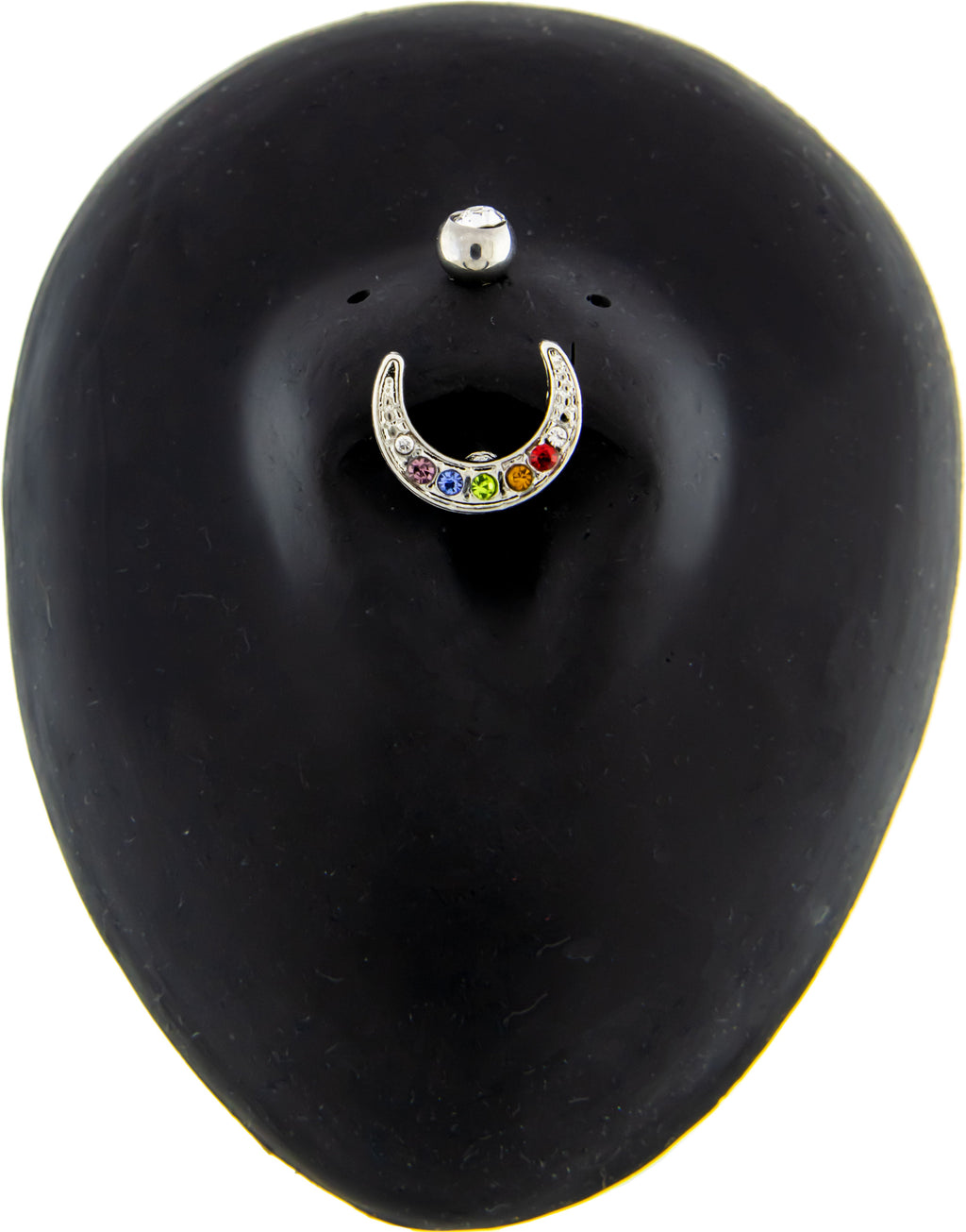 14G Gem Crescent Navel Ring | | Wiccan Center