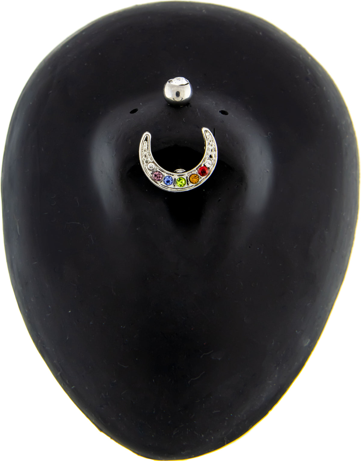 14G Gem Crescent Navel Ring | | Wiccan Center