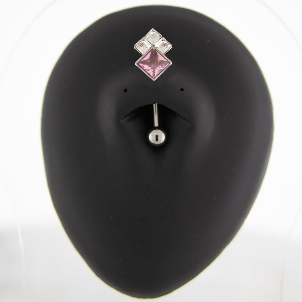 14G Princess Cut Gem Navel Ring | | Wiccan Center