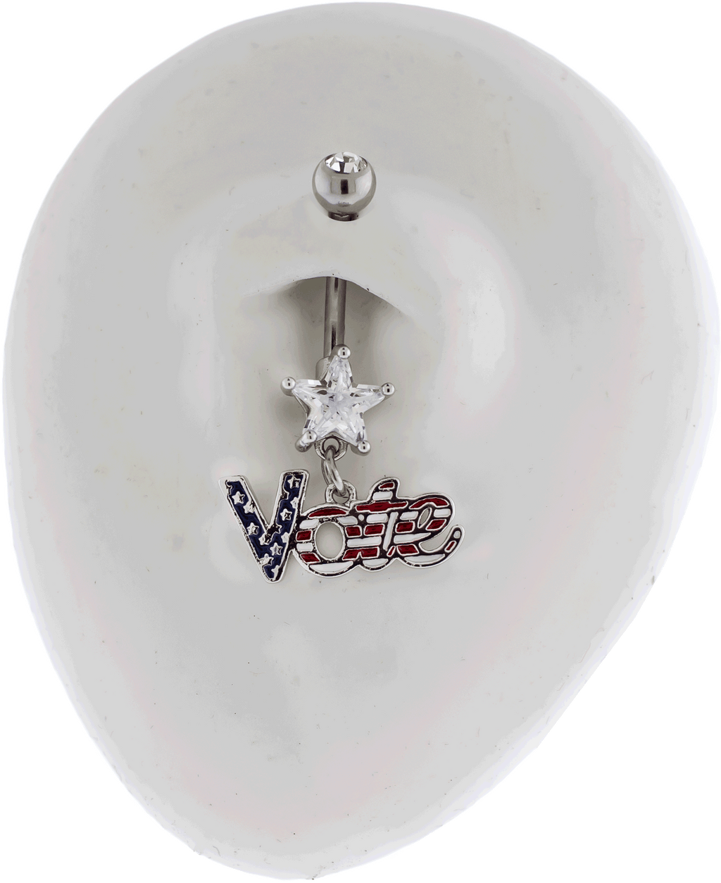 14G Vote Navel Ring | Body Jewelry | Wiccan Center