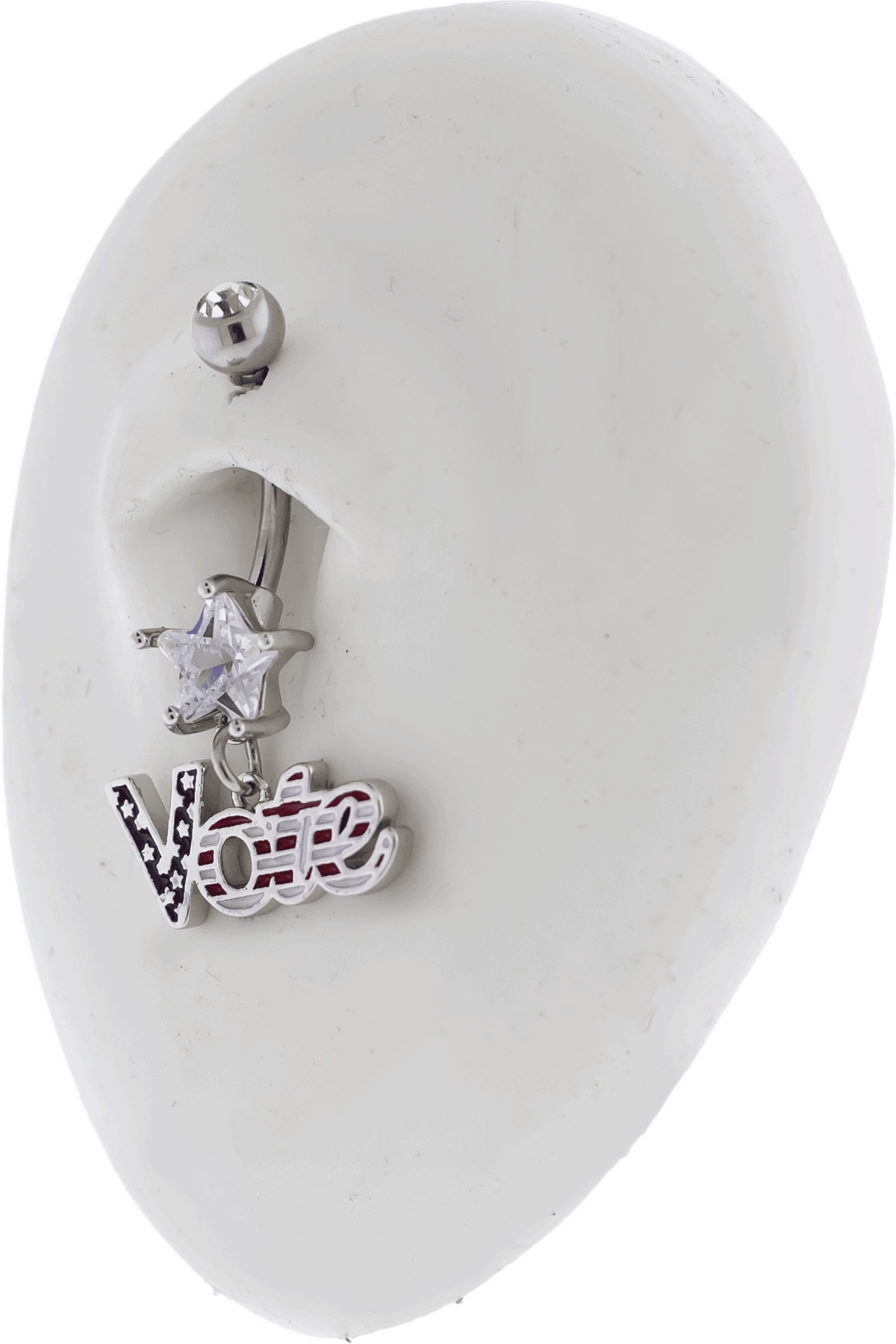 14G Vote Navel Ring | Body Jewelry | Wiccan Center