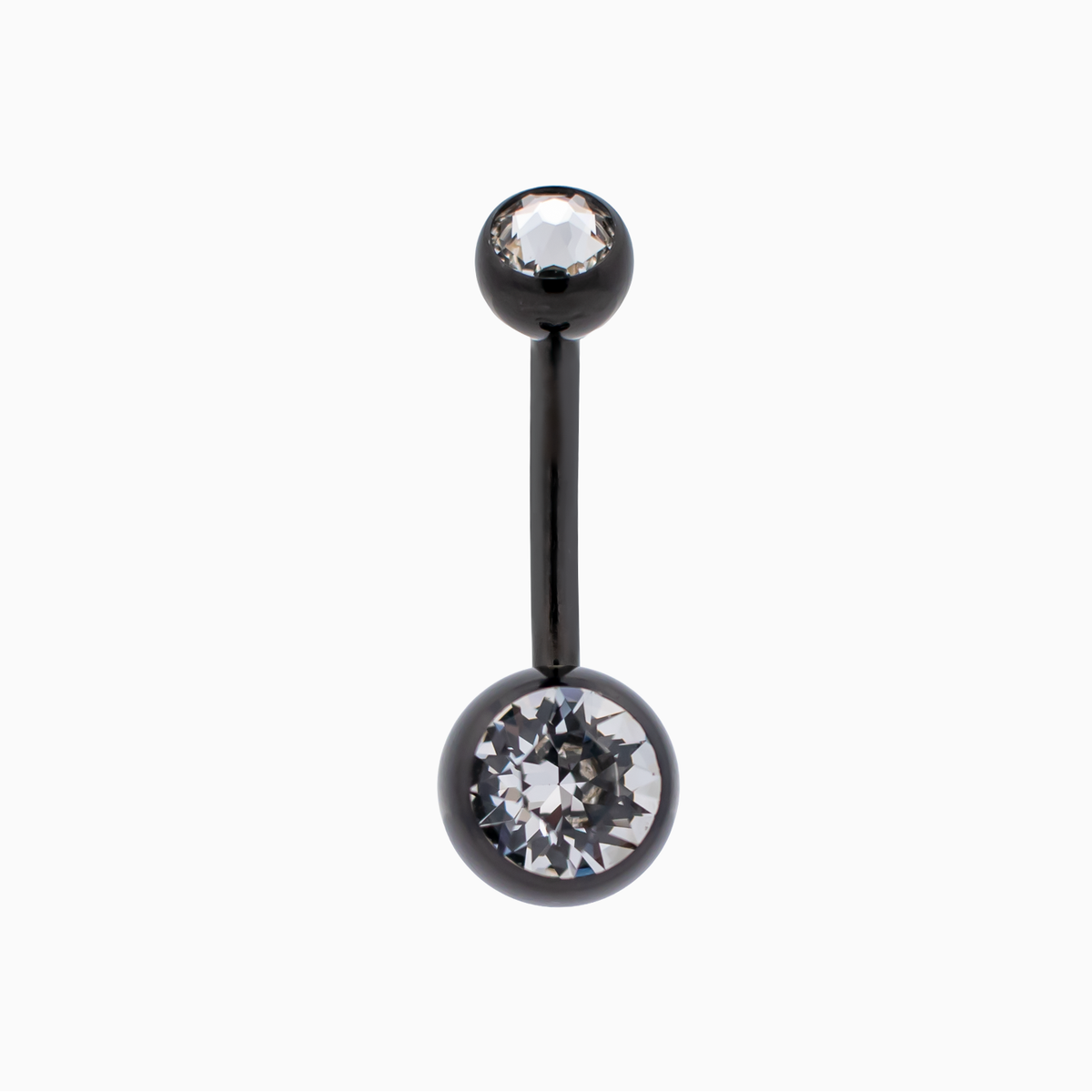 Steel Externally Threaded Navel Ring W/ Black PVD | Body Jewelry | Wiccan Center