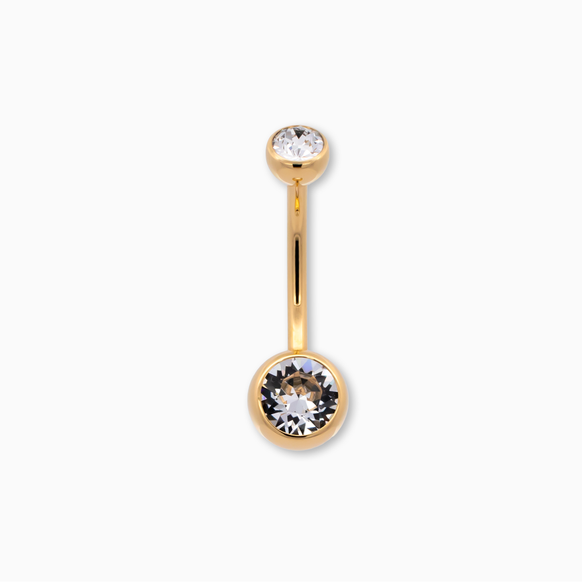 Steel Externally Threaded Navel Ring W/ Gold PVD | Body Jewelry | Wiccan Center