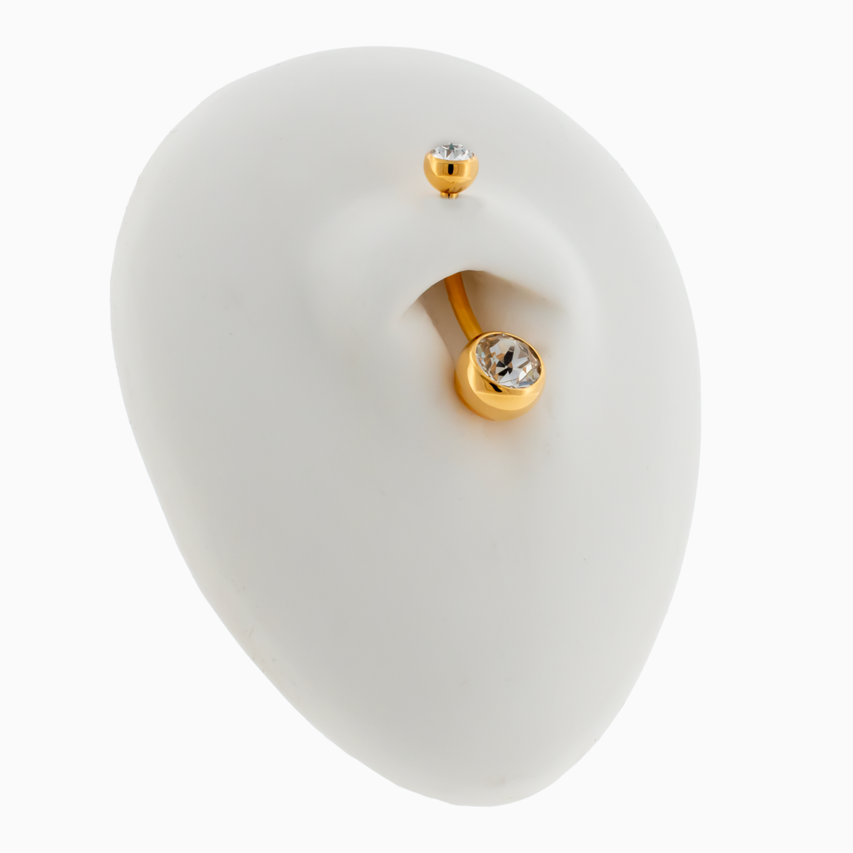 Steel Externally Threaded Navel Ring W/ Gold PVD | Body Jewelry | Wiccan Center