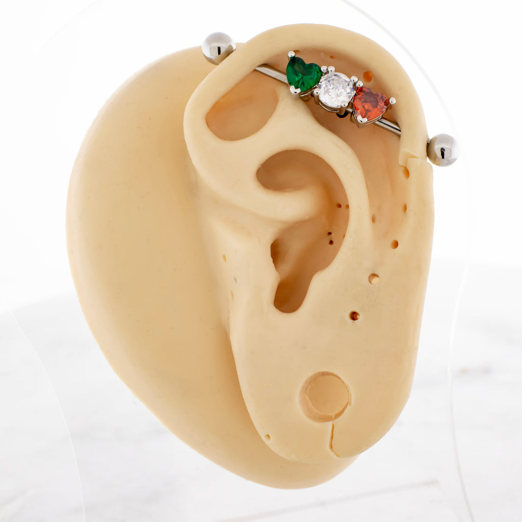 14G Ireland Gem Flag Industrial Barbell | | Wiccan Center