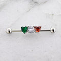 14G Ireland Gem Flag Industrial Barbell | | Wiccan Center
