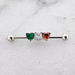14G Ireland Gem Flag Industrial Barbell | | Wiccan Center