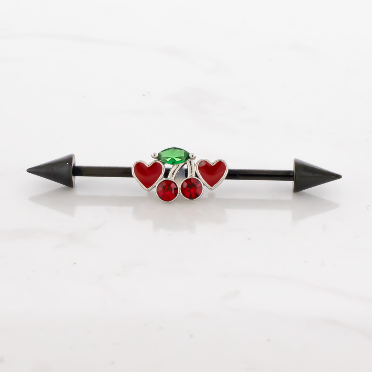 14G Industrial Barbell - Cherry | Body Jewelry | Wiccan Center