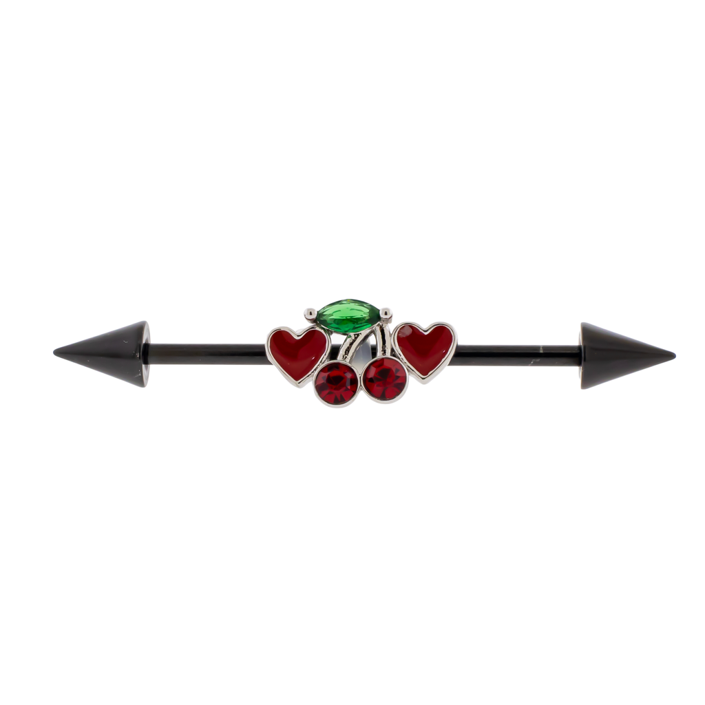 14G Industrial Barbell - Cherry | Body Jewelry | Wiccan Center