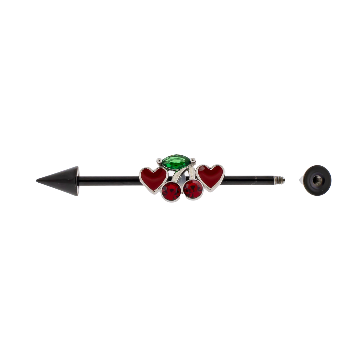 14G Industrial Barbell - Cherry | Body Jewelry | Wiccan Center