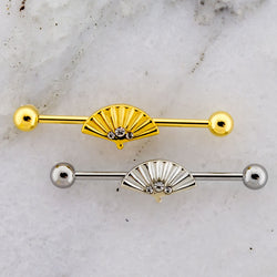 14G Japanese Style Industrial Barbell | Body Jewelry | Wiccan Center