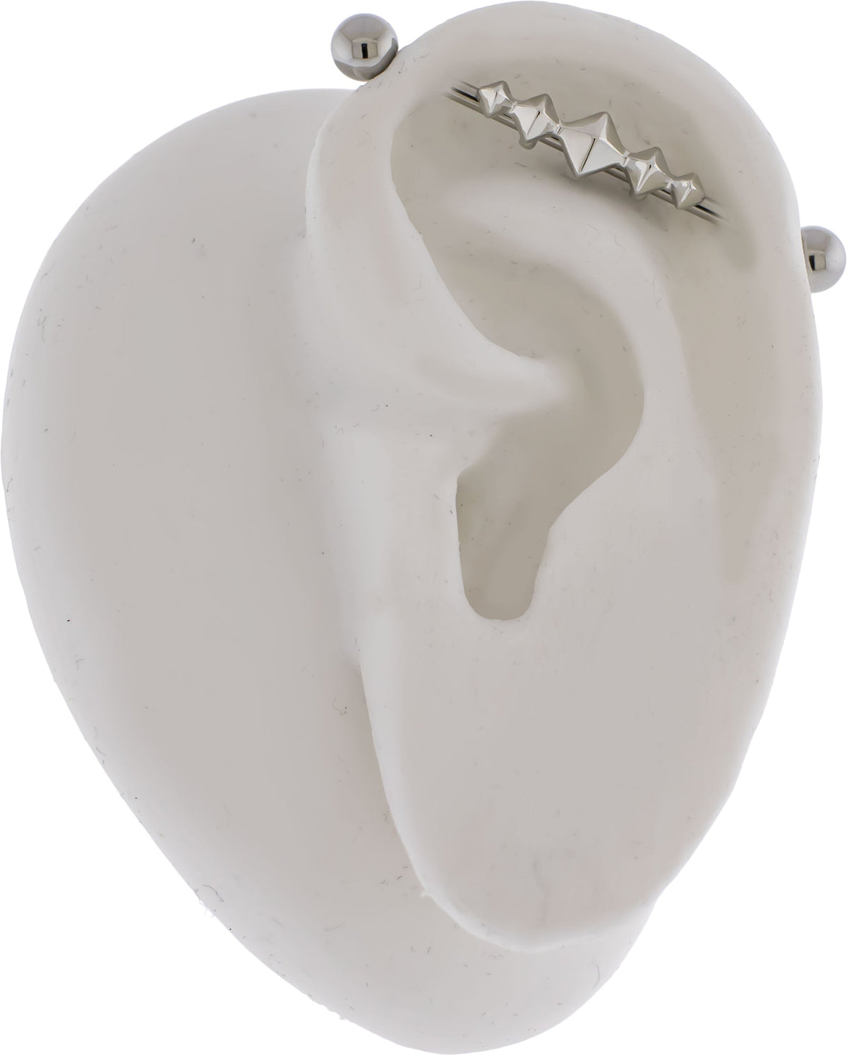 14G Industrial Barbell - Pyramid Studs | Body Jewelry | Wiccan Center