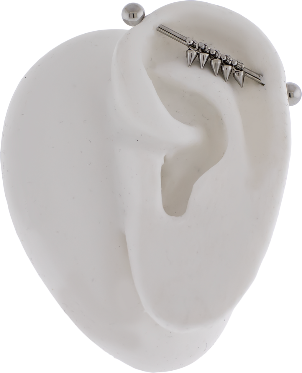 14G Industrial Barbell - Dangling Spikes | Body Jewelry | Wiccan Center