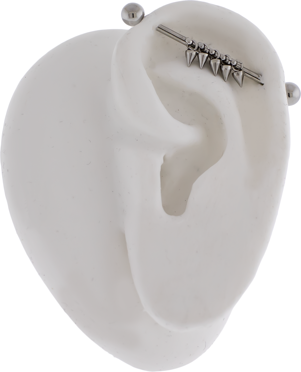 14G Industrial Barbell - Dangling Spikes | Body Jewelry | Wiccan Center