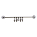 14G Industrial Barbell - Dangling Spikes | Body Jewelry | Wiccan Center
