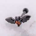 16G Black Bat With Heart Cartilage Barbell | | Wiccan Center