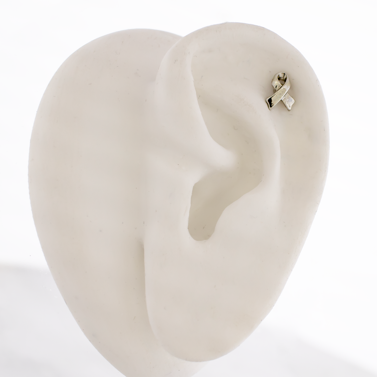 16G Breast Cancer Awareness Ribbon Cartilage Barbell | Body Jewelry | Wiccan Center