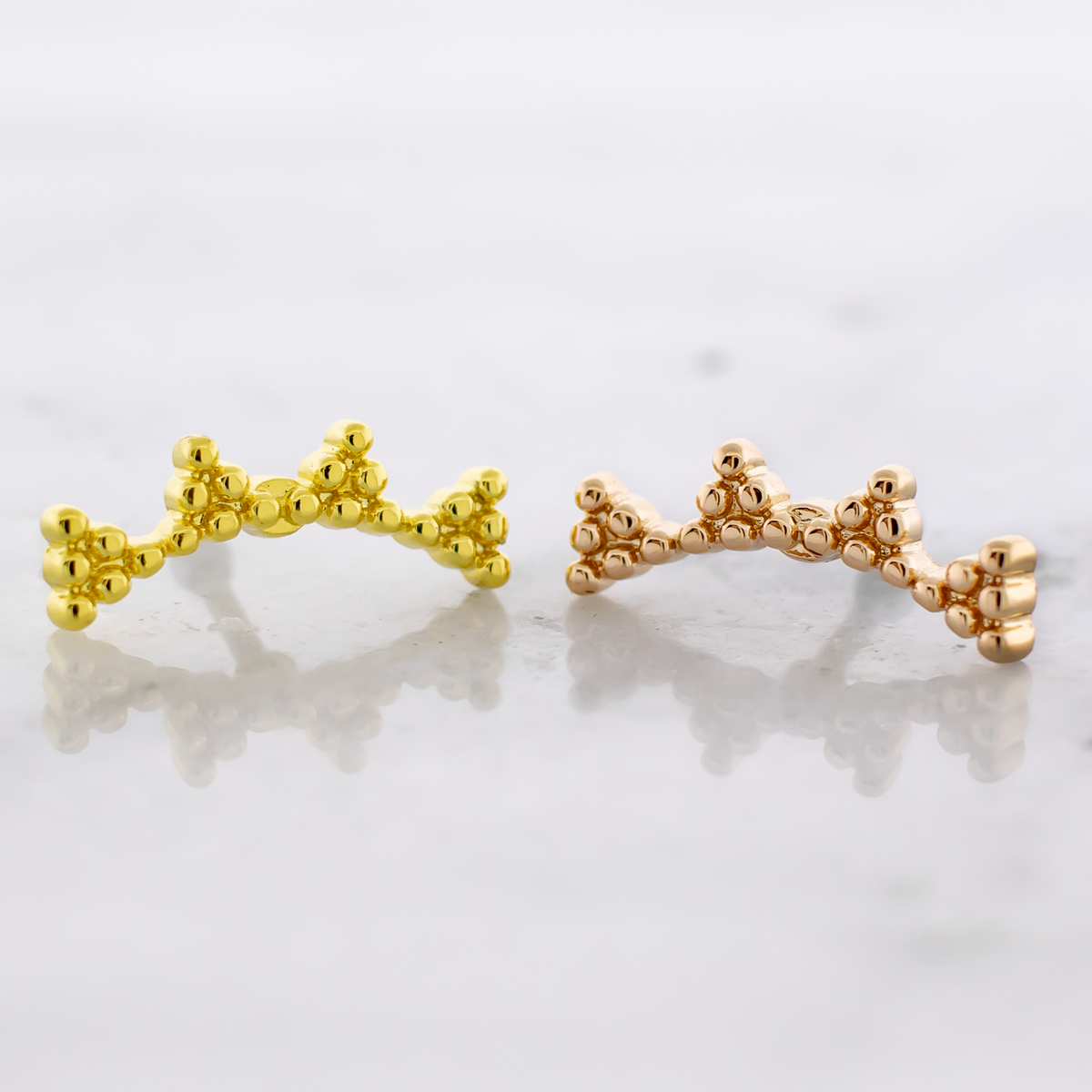 16G Beaded Crescent Cartilage Barbell | Body Jewelry | Wiccan Center