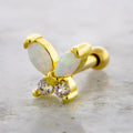 16G Opal and Gem Butterfly Cartilage Barbell | Body Jewelry | Wiccan Center