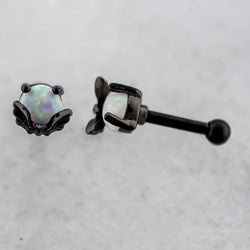 16G Bat With Opal Moon Cartilage Barbell | | Wiccan Center
