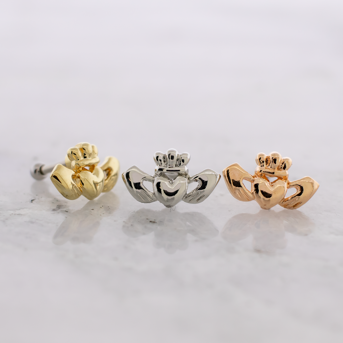 16G Claddagh Cartilage Barbell | | Wiccan Center