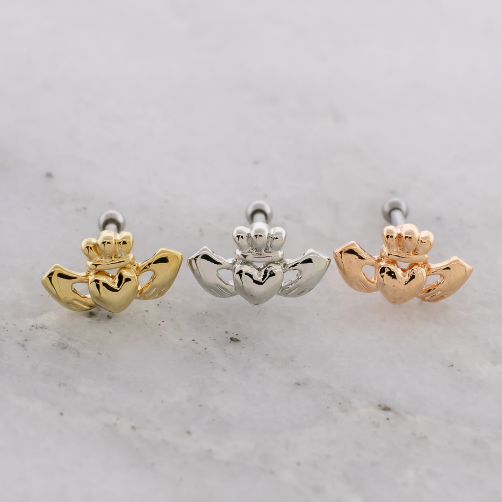 16G Claddagh Cartilage Barbell | | Wiccan Center