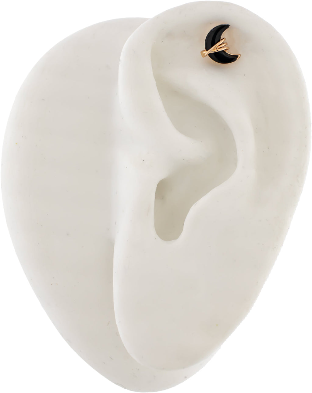 16G Wire Wrapped Crescent Moon Cartilage Barbell | | Wiccan Center