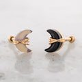 16G Wire Wrapped Crescent Moon Cartilage Barbell | | Wiccan Center