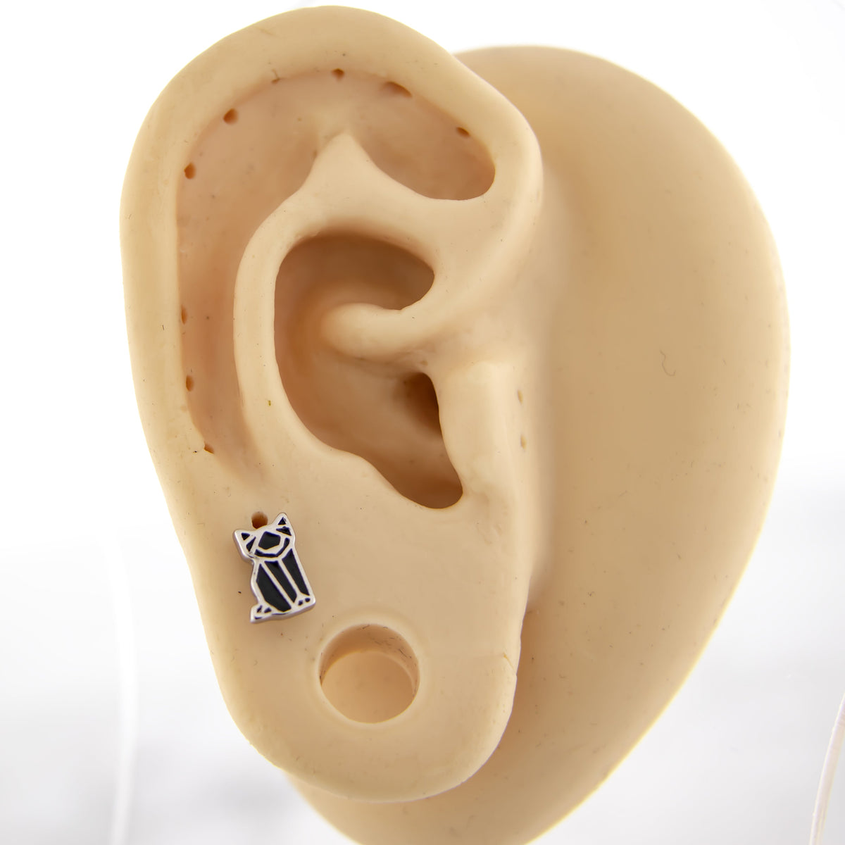 16G Geometric Cat Cartilage Barbell | | Wiccan Center