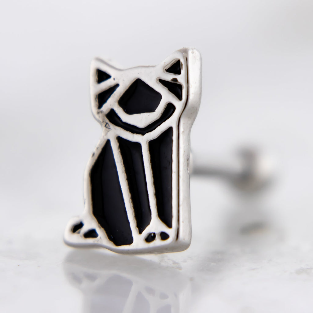 16G Geometric Cat Cartilage Barbell | | Wiccan Center