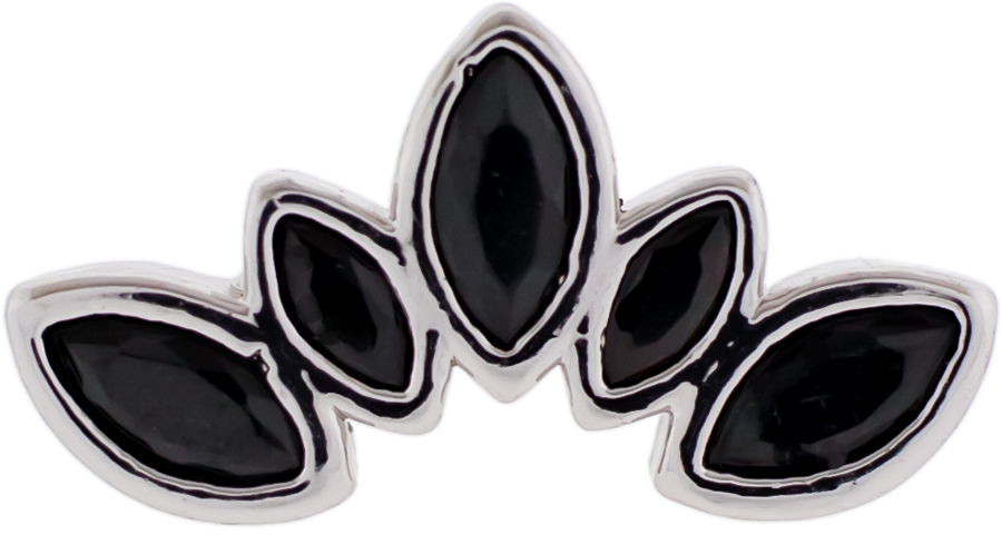 16G Marquise Gem Crescent Cartilage Barbell | Body Jewelry | Wiccan Center