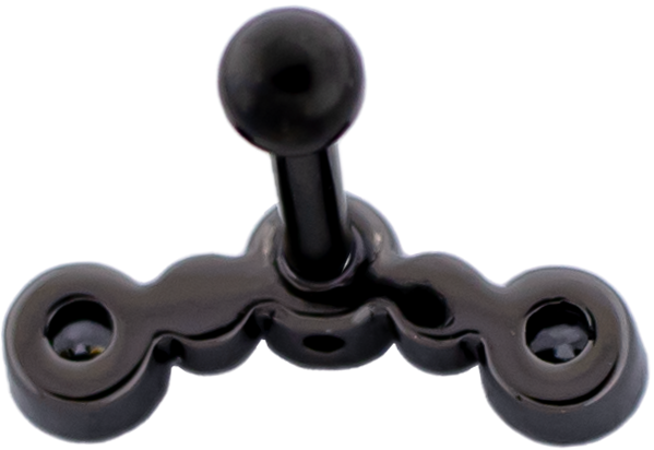 16G Beaded Crescent Shape Cartilage Barbell | Body Jewelry | Wiccan Center